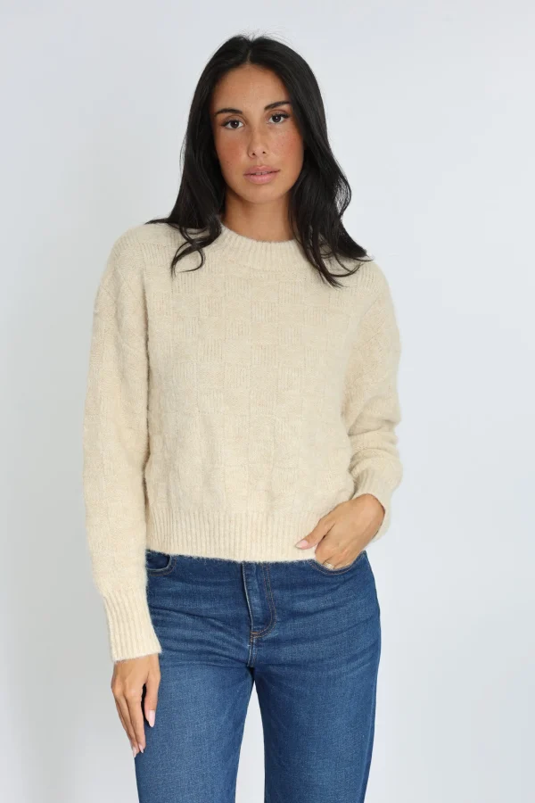 KOOKAÏ PULL COURT KYRA Beige Clearance