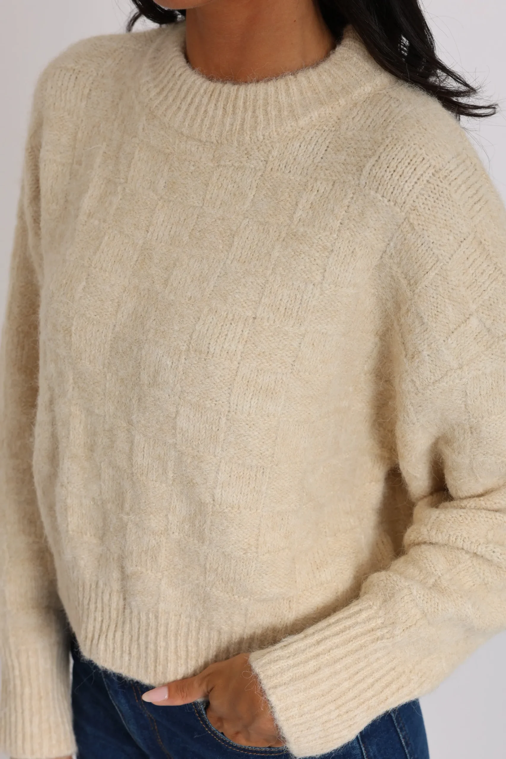 pull_court_kyra_beige_1.webp KOOKAÏ PULL COURT KYRA Beige Clearance