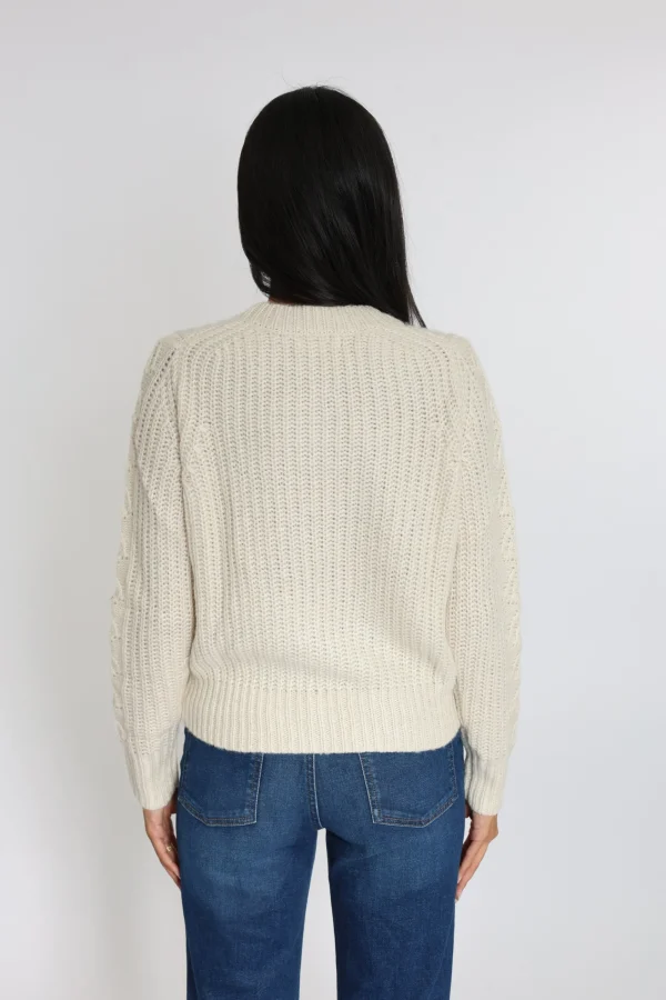 KOOKAÏ PULL LANA COL ROND ÉCRU Ecru Fashion