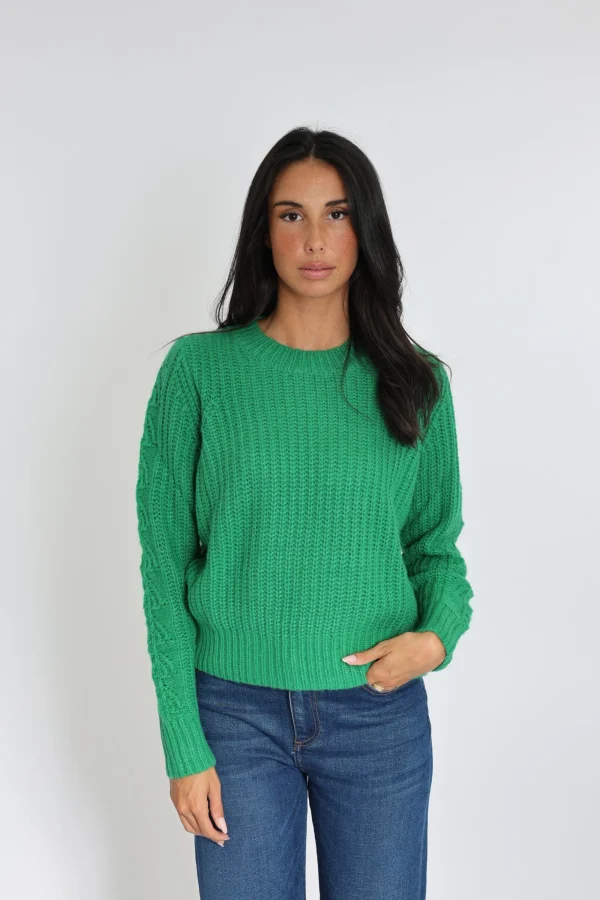 KOOKAÏ PULL LANA COL ROND Green New