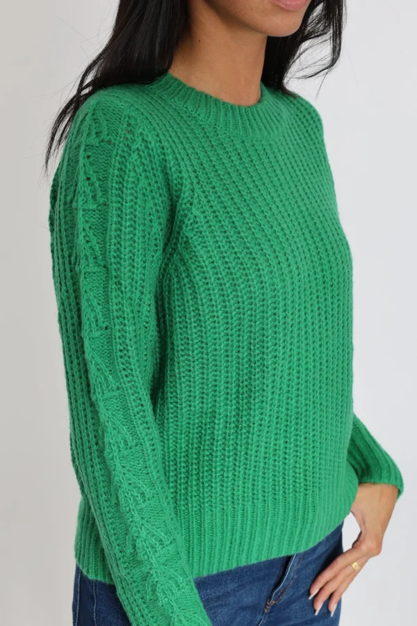 KOOKAÏ PULL LANA COL ROND Green New