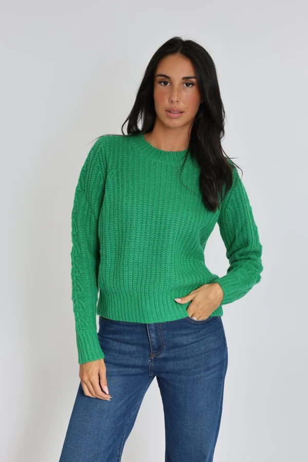 KOOKAÏ PULL LANA COL ROND Green New