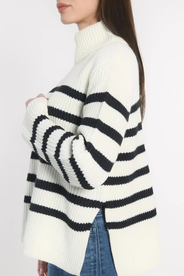 KOOKAÏ PULL MARIN SIW ÉCRU/MARINE Ecru/marine Cheap