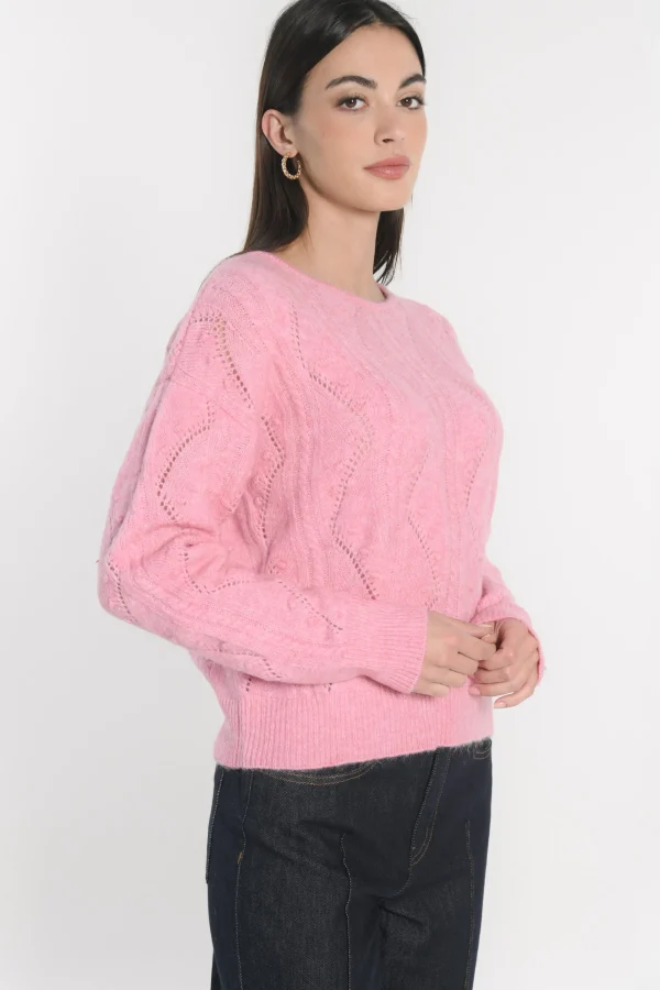 KOOKAÏ PULL MONICA ROSE POUDRÉ CHINÉ Rosepoudrechine Outlet