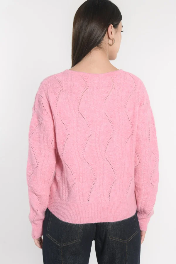 KOOKAÏ PULL MONICA ROSE POUDRÉ CHINÉ Rosepoudrechine Outlet