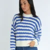 KOOKAÏ PULL RAYÉ CENDY ÉCRU/BLEU Ecru/bleu Shop