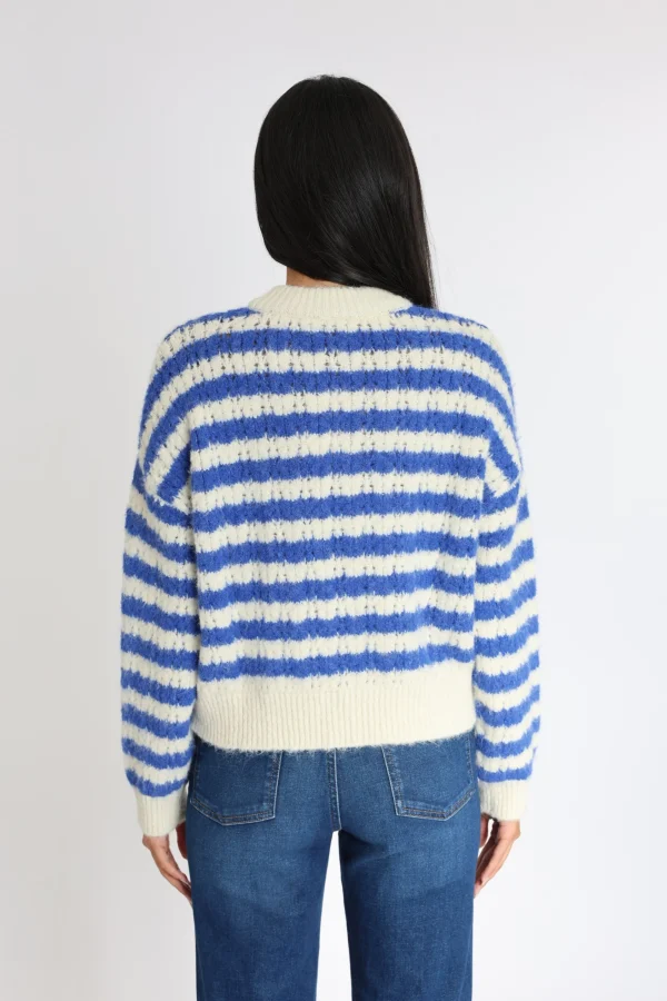 KOOKAÏ PULL RAYÉ CENDY ÉCRU/BLEU Ecru/bleu Shop