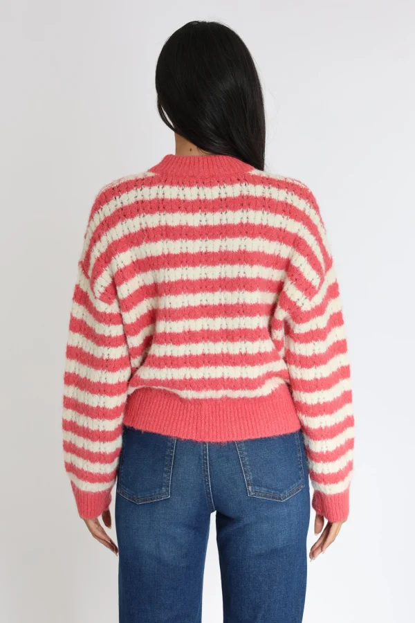 KOOKAÏ PULL RAYÉ CENDY ROSE/ÉCRU Rapturrose/ecru Shop