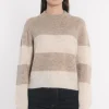 KOOKAÏ PULL RAYÉ COLETTE BROWN/BEIGE CHINÉ Brown/beigechine Best Sale