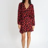 KOOKAÏ ROBE COURTE CARMEN Noir/rouge Cheap