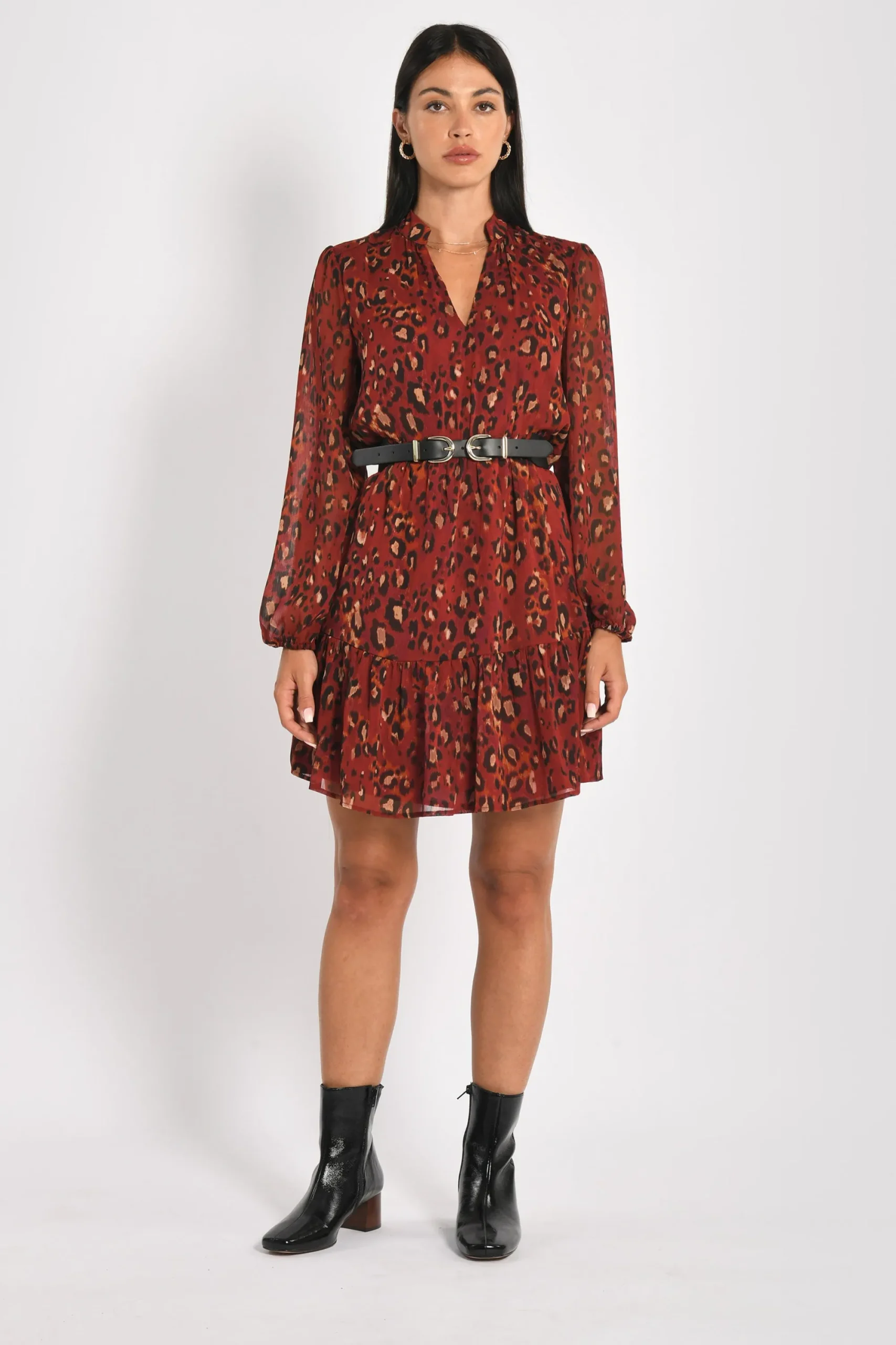 robe_courte_leopard_mina__0.webp KOOKAÏ ROBE COURTE LEOPARD MINA MULTI Bordeaux Store