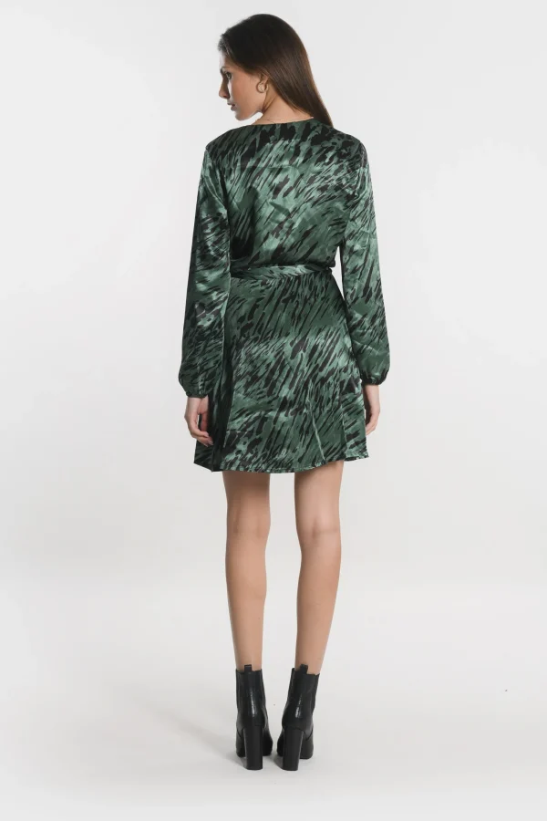 KOOKAÏ ROBE COURTE NESA Noir/vert Cheap