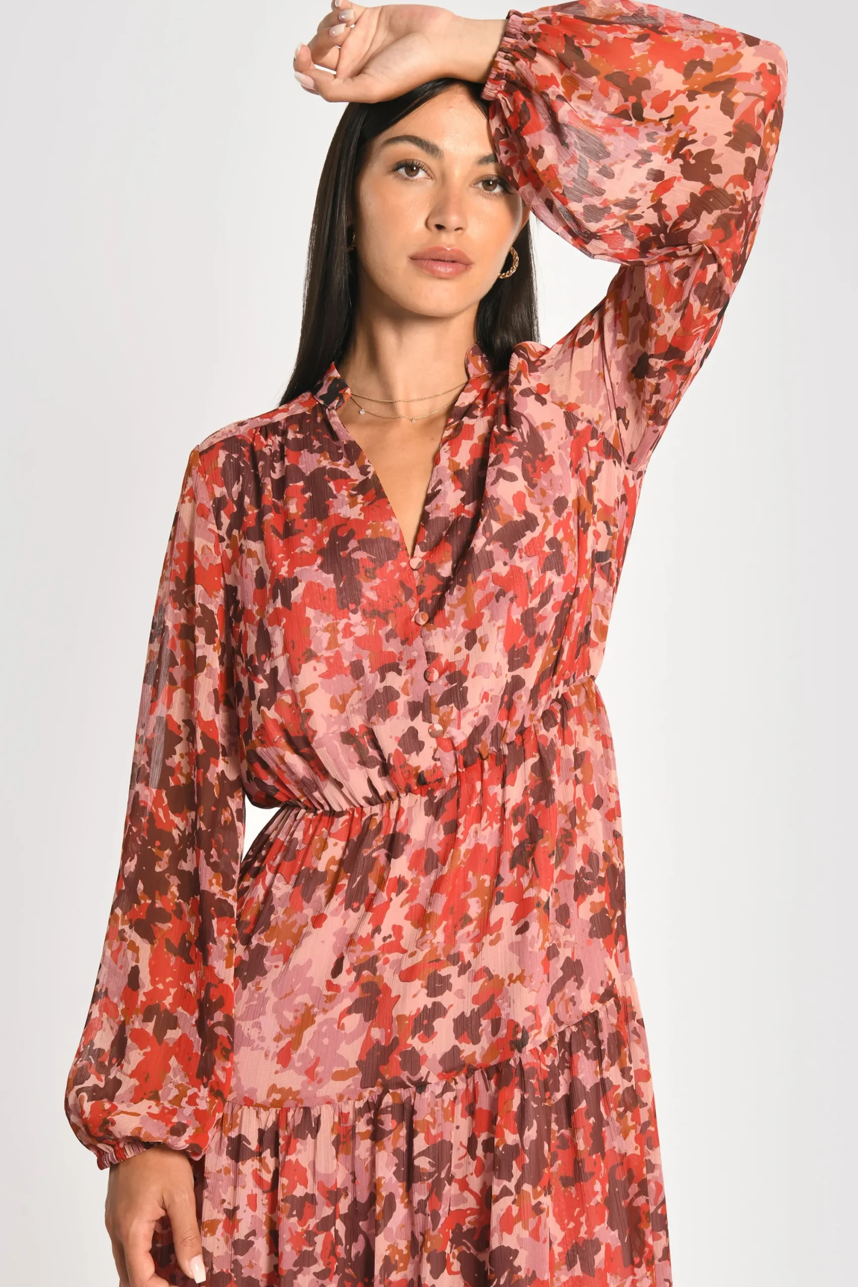 robe_longue_imprime_const_2.webp KOOKAÏ ROBE LONGUE IMPRIMÉE CONSTANCE MULTI BORDEAUX Multibordeaux Hot