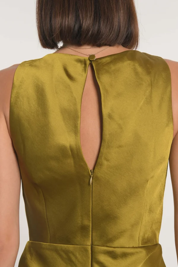 KOOKAÏ ROBE LONGUE SATIN PATTY Bronze New