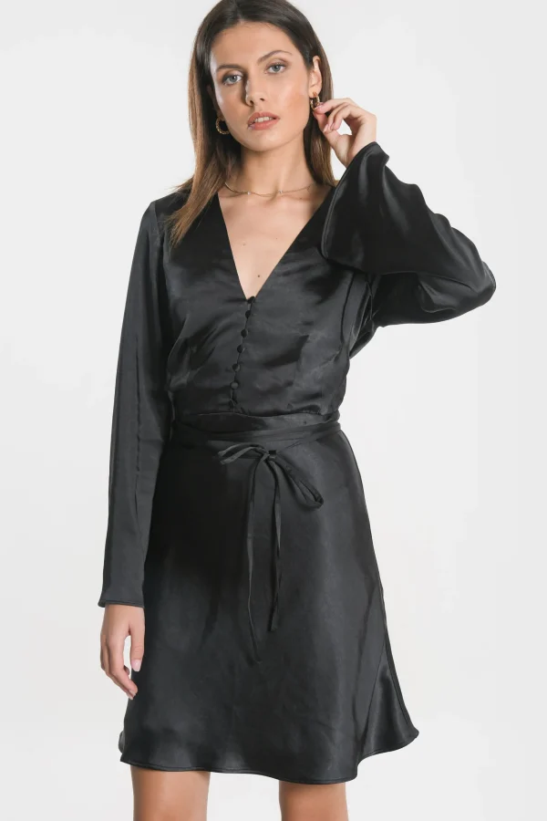 KOOKAÏ ROBE SIA VEE Noir Shop