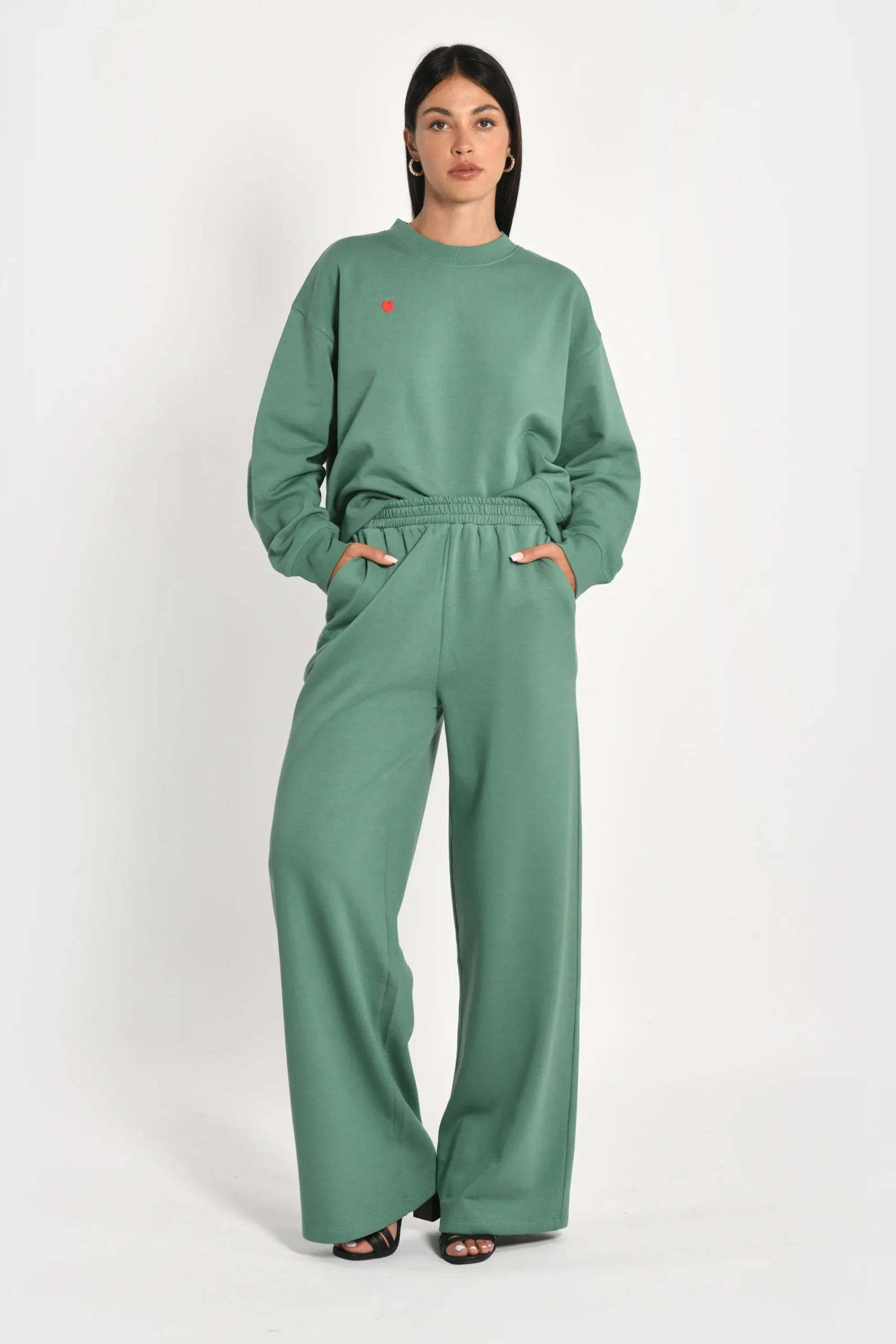 sweatshirt_coeur__suzy__g_5.webp KOOKAÏ SWEATSHIRT COEUR - SUZY - Green Best