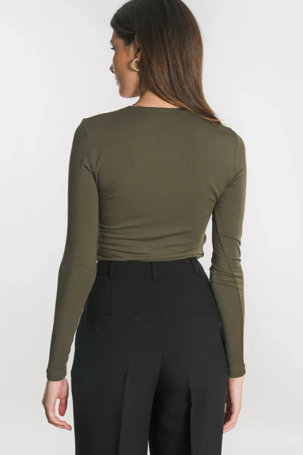 KOOKAÏ TEE SHIRT BEA Kaki Discount