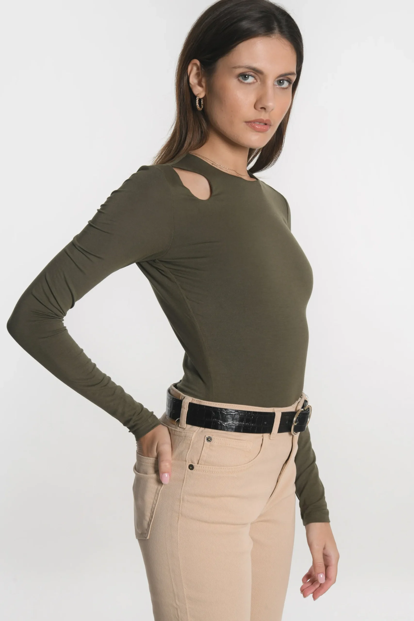 tee_shirt_cathy_kaki_1.webp KOOKAÏ TEE SHIRT CATHY Kaki New