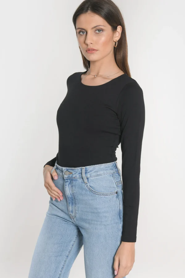 KOOKAÏ TEE SHIRT COL ROND CURT Noir Best