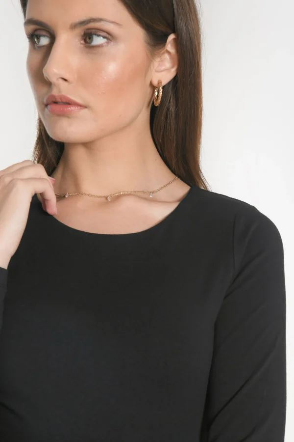 KOOKAÏ TEE SHIRT COL ROND CURT Noir Best