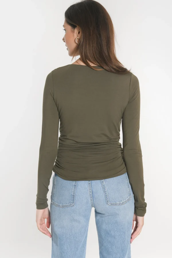 KOOKAÏ TEE SHIRT SIA Kaki Sale