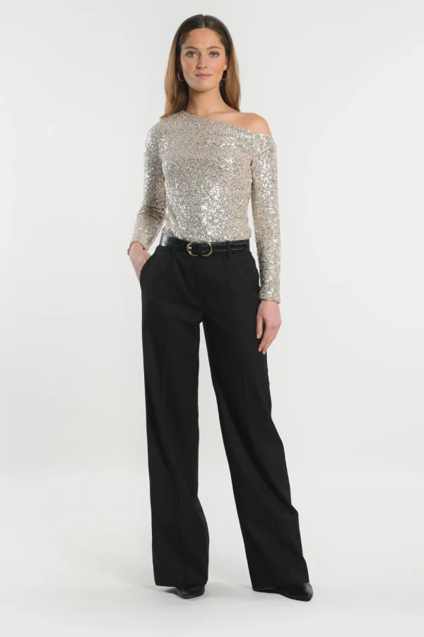 KOOKAÏ TOP MANCHES LONGUES - JAY - SILVER/GOLD Silvergold Clearance