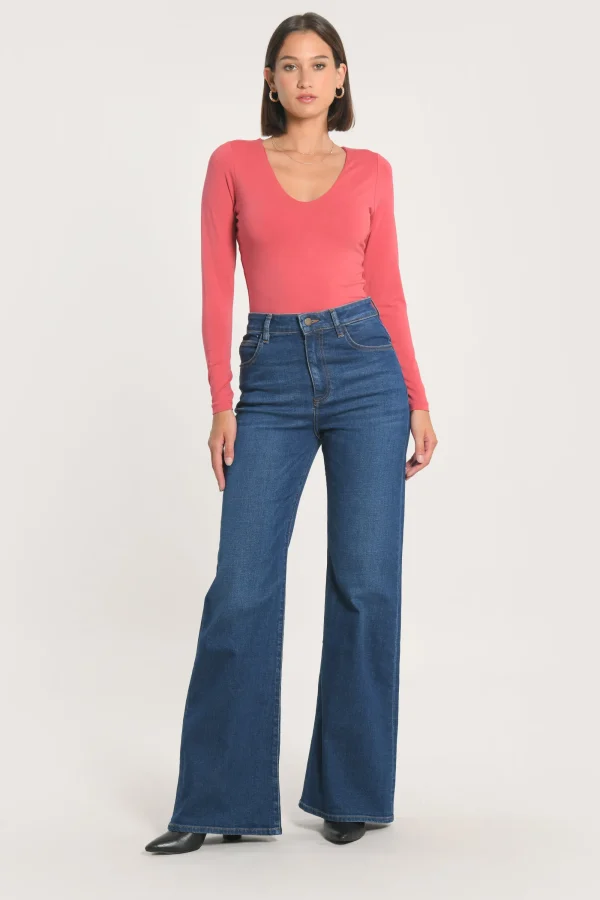 KOOKAÏ T-SHIRT COL V MATHILDA Berry Store