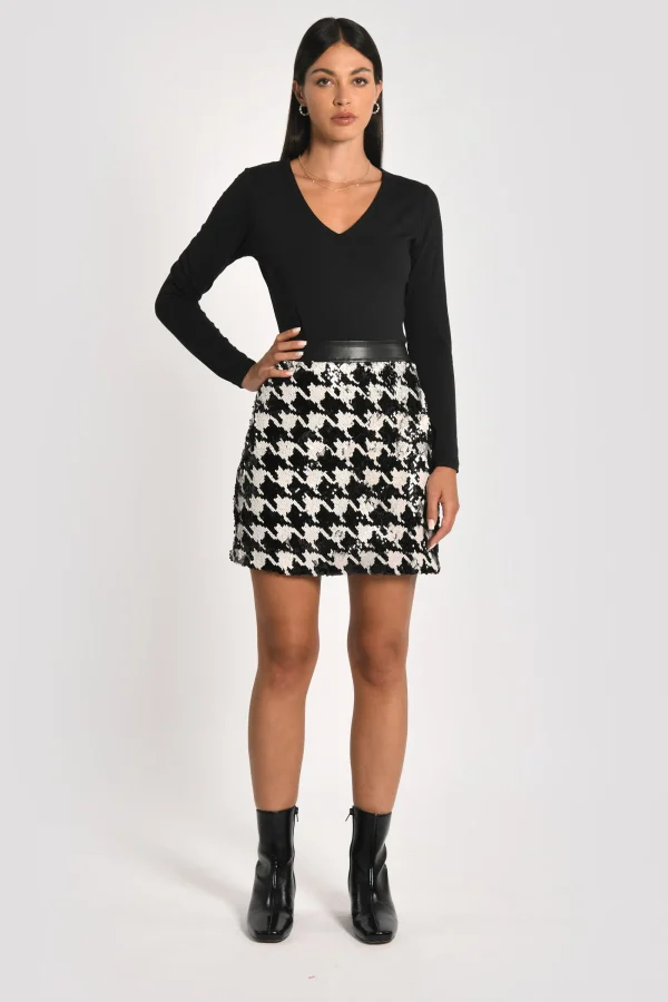 KOOKAÏ T-SHIRT COL V MATHILDA Noir Hot