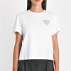 KOOKAÏ T-SHIRT CŒR STRASS LUNA Blanc Fashion