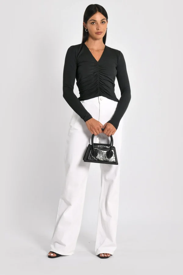 KOOKAÏ T-SHIRT V FRONCES BEA Noir New