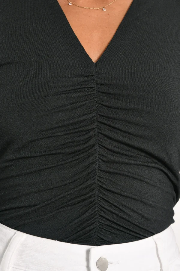 KOOKAÏ T-SHIRT V FRONCES BEA Noir New