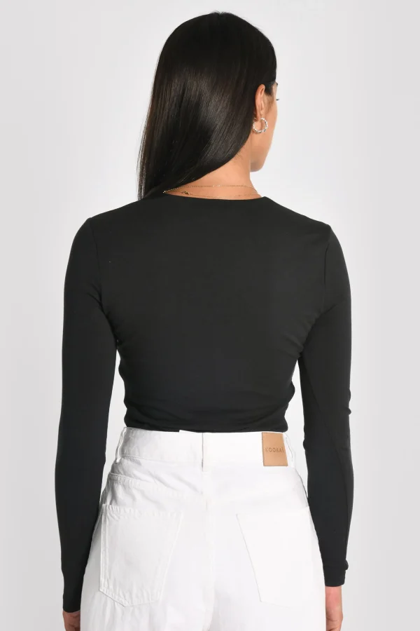 KOOKAÏ T-SHIRT V FRONCES BEA Noir New