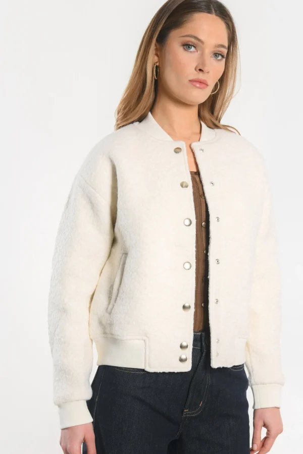 KOOKAÏ VESTE BOMBERS - BILLIE - Ecru New