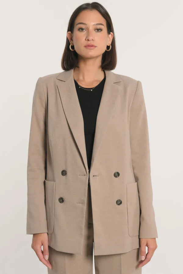 KOOKAÏ VESTE CROISÉE MACHA Beige Cheap