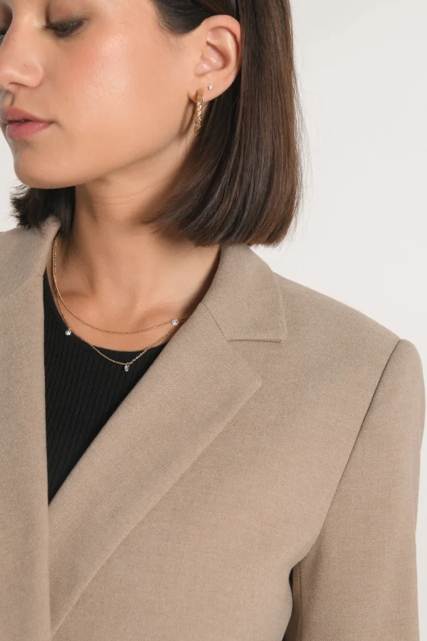 KOOKAÏ VESTE CROISÉE MACHA Beige Cheap