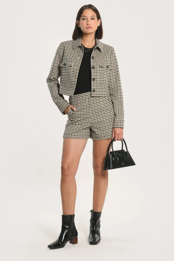 KOOKAÏ VESTE MARVIN PIED DE POULE Kaki Cheap