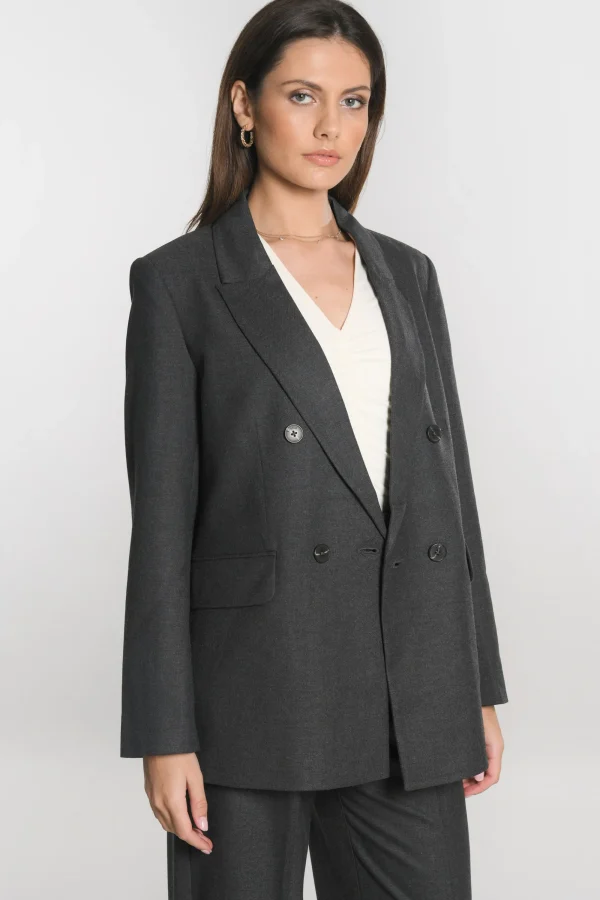 KOOKAÏ VESTE SHEILA GRIS FONCE Grisfonce Flash Sale