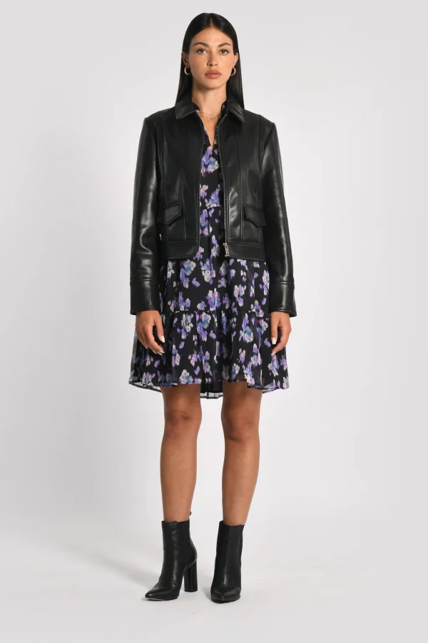 KOOKAÏ VESTE SIMILI CUIR KENDALL Noir Store