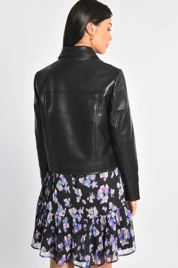 KOOKAÏ VESTE SIMILI CUIR KENDALL Noir Store